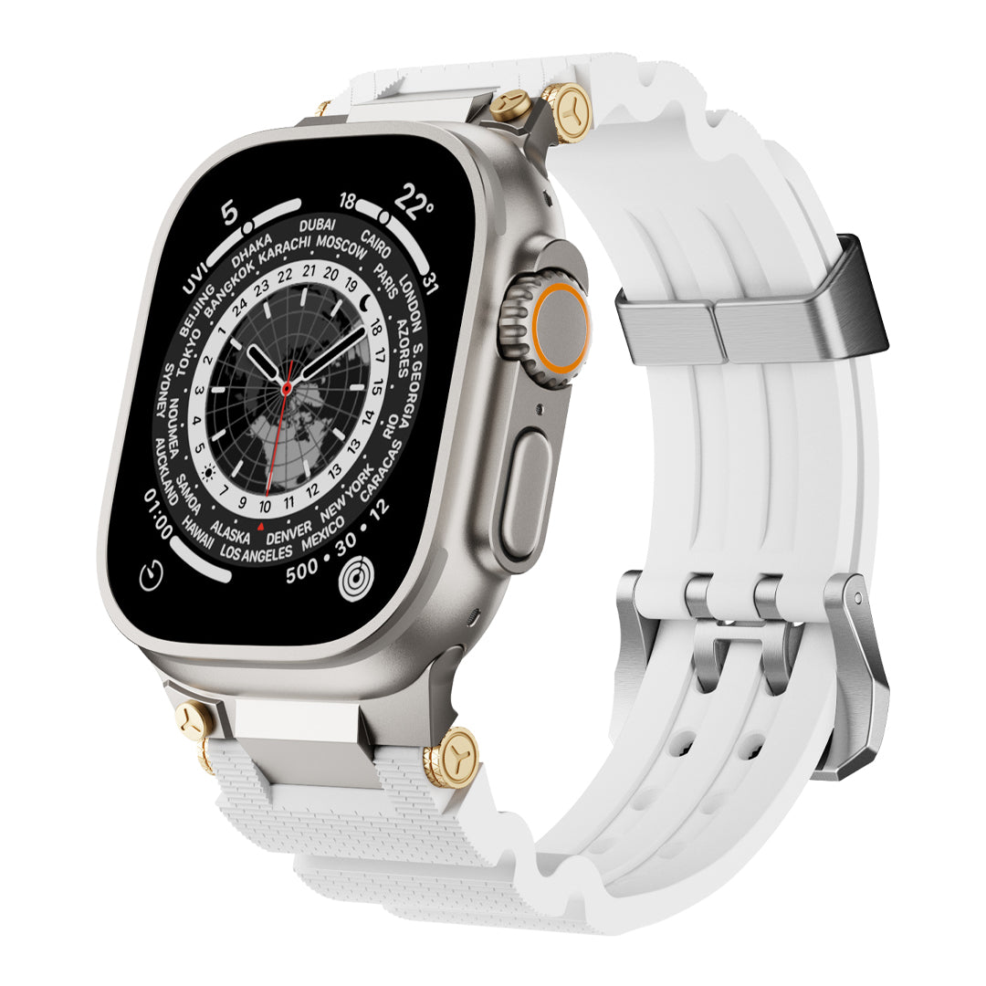 Rugged Mechanical Silicone Band for Apple Watch