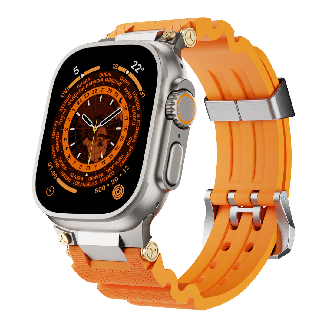 Rugged Mechanical Silicone Band for Apple Watch