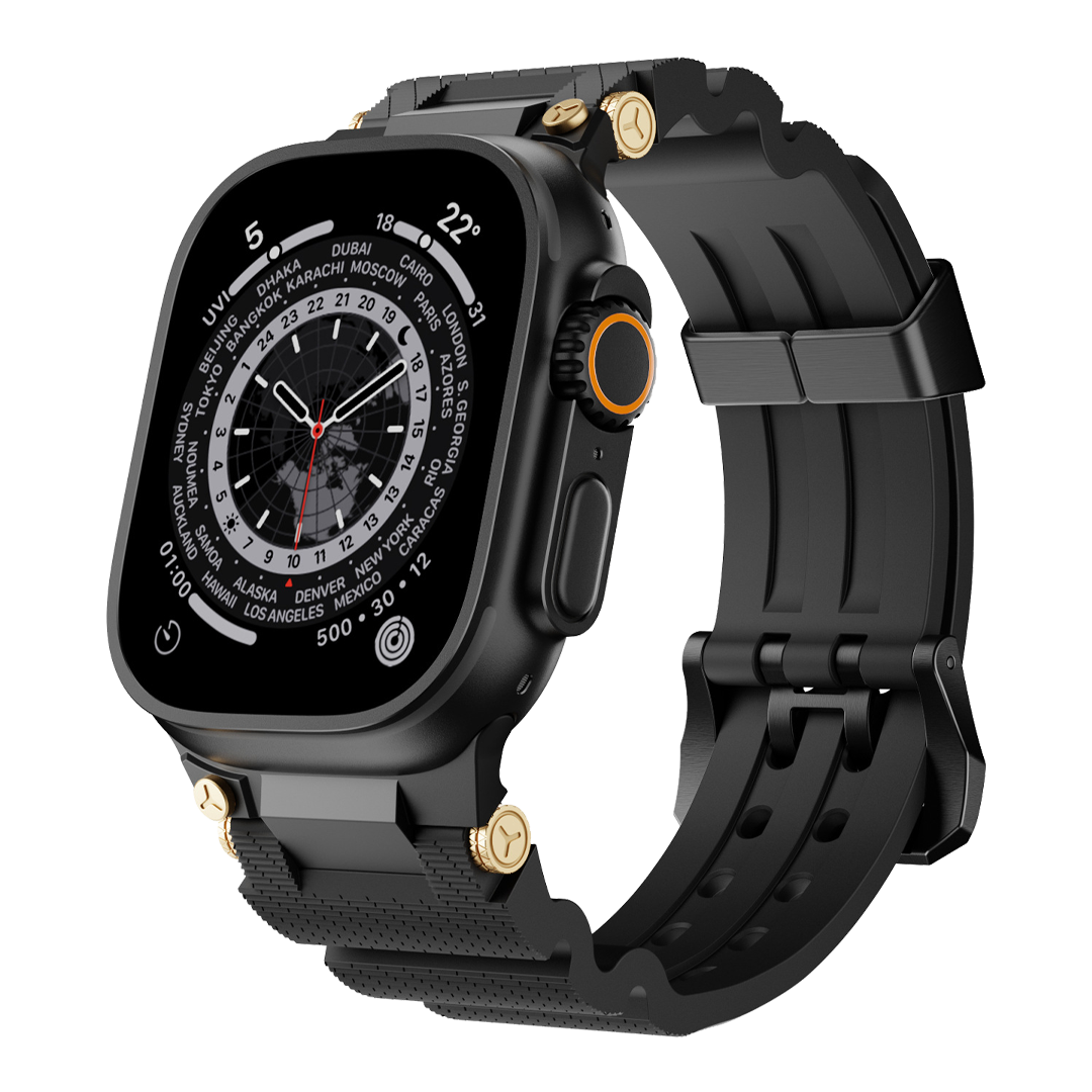 Rugged Mechanical Silicone Band for Apple Watch