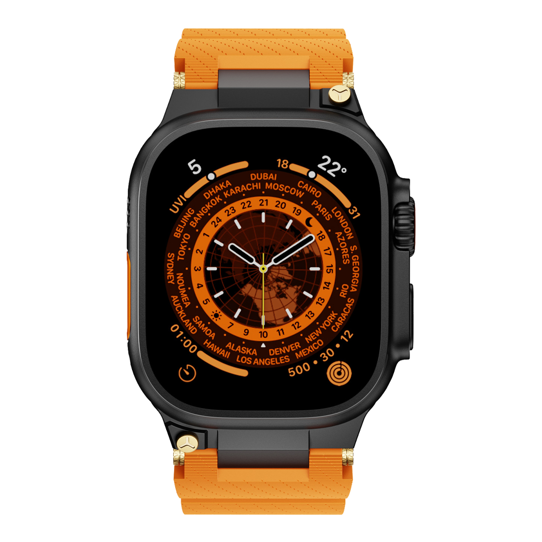 Rugged Mechanical Silicone Band for Apple Watch