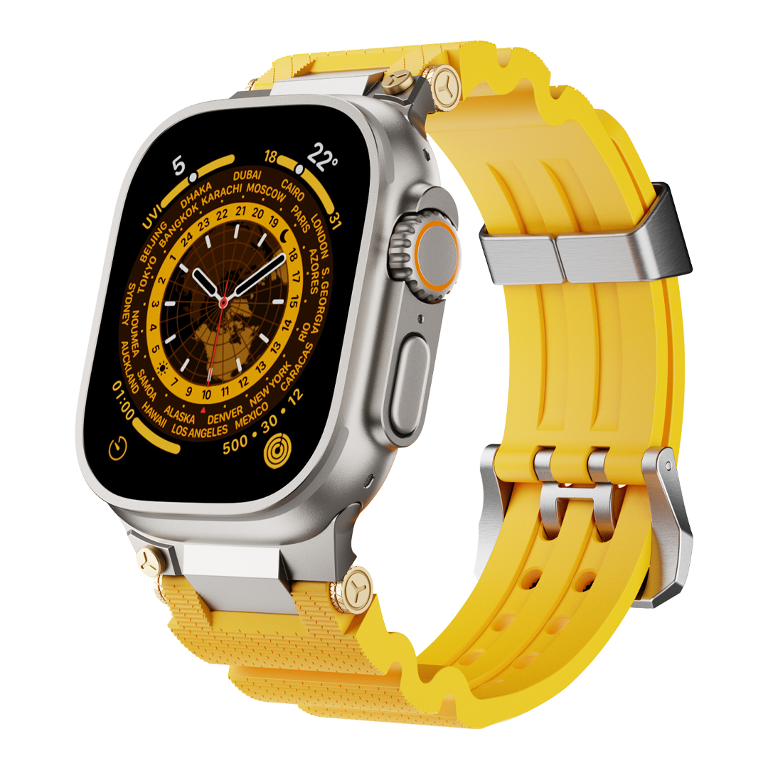 Rugged Mechanical Silicone Band for Apple Watch