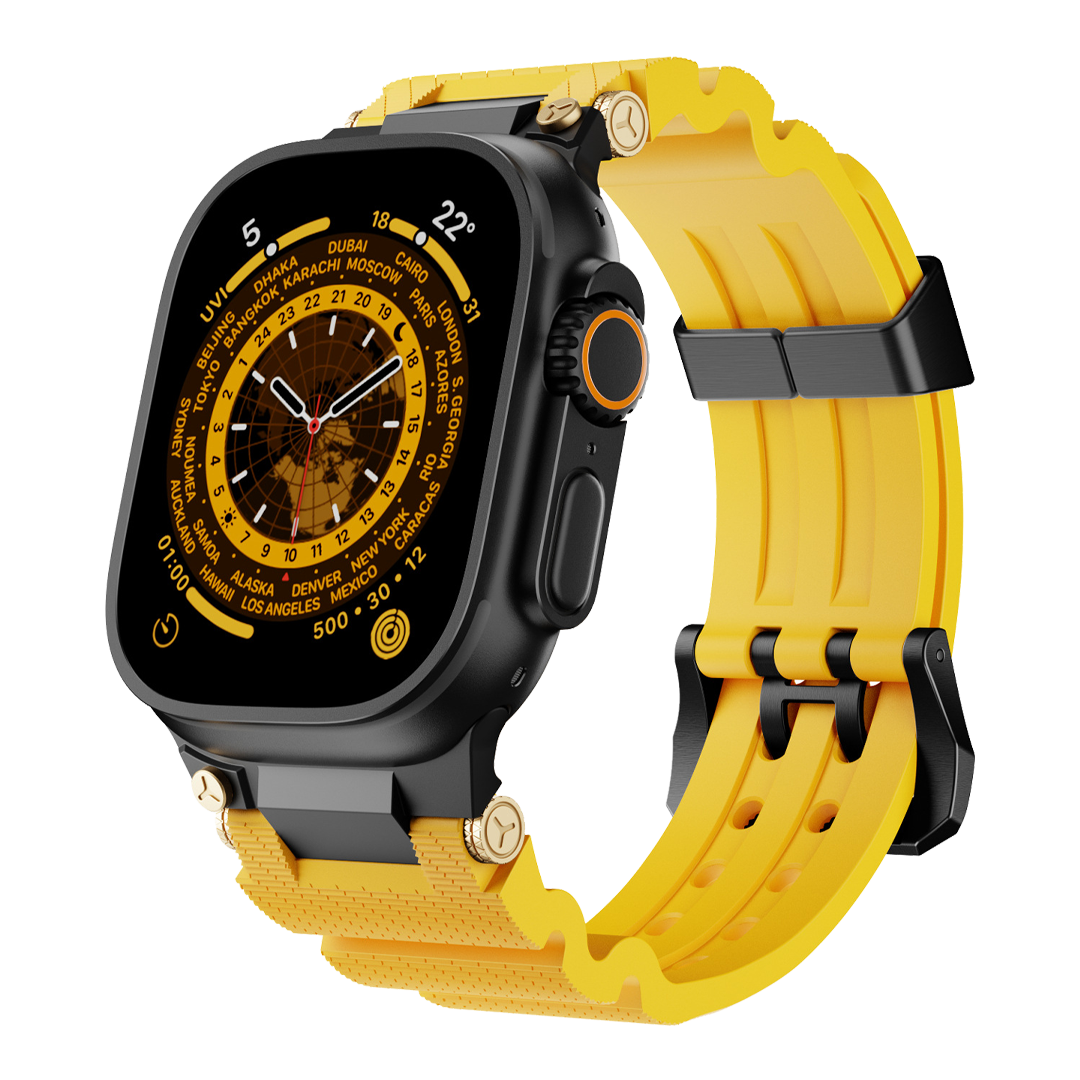 Rugged Mechanical Silicone Band for Apple Watch